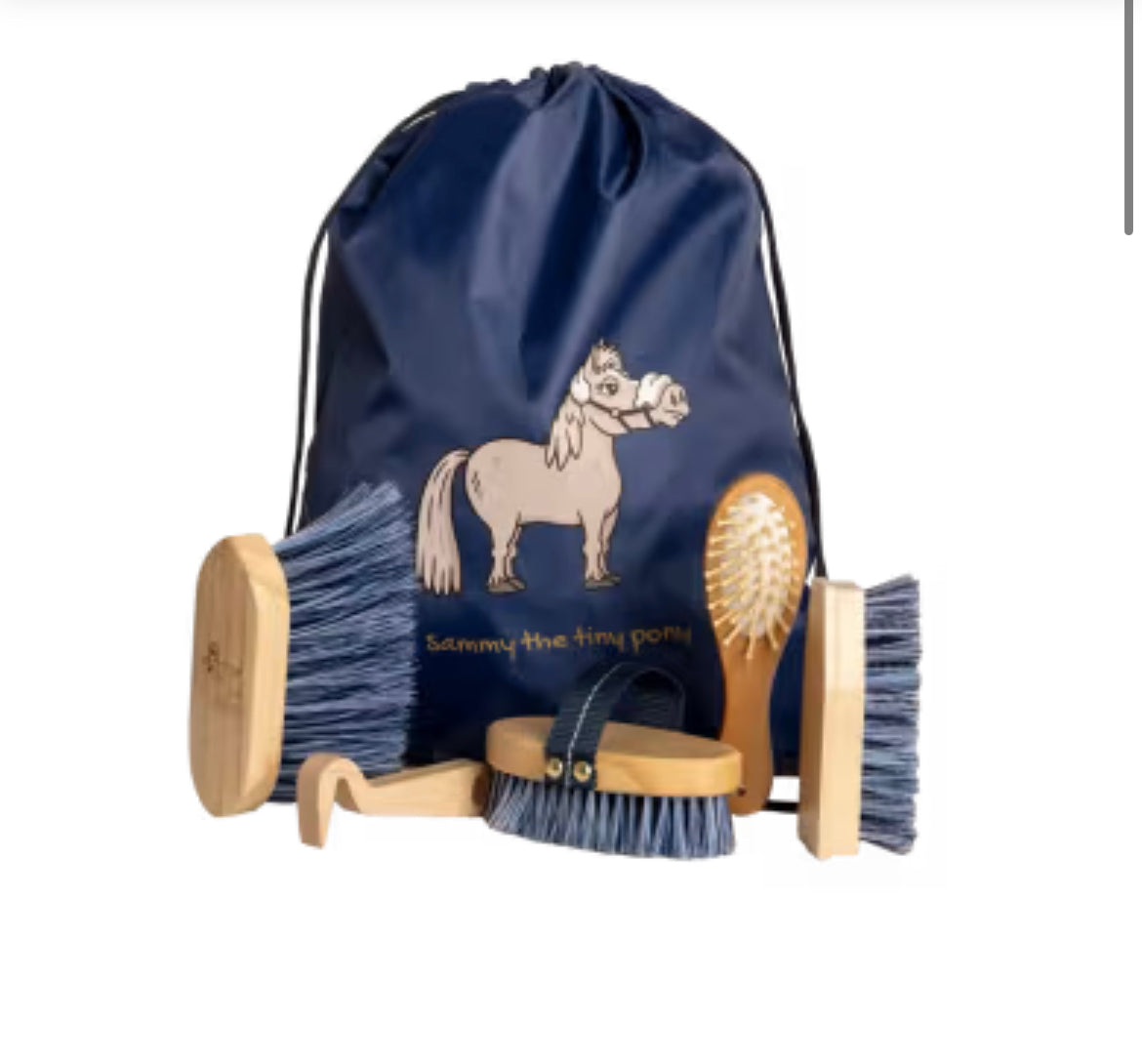 Grooming Deluxe Sammy Kids Brush Bag Set - Navy