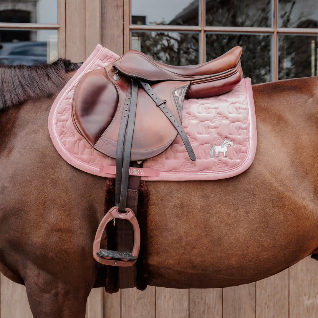 Kentucky Saddle Pad Velvet Sammy Jumping Old Rose