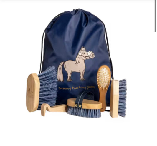 Grooming Deluxe Sammy Kids Brush Bag Set - Navy