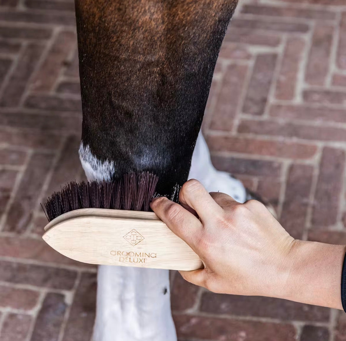 Grooming Deluxe Wooden Classic Brush Short Hard Brun