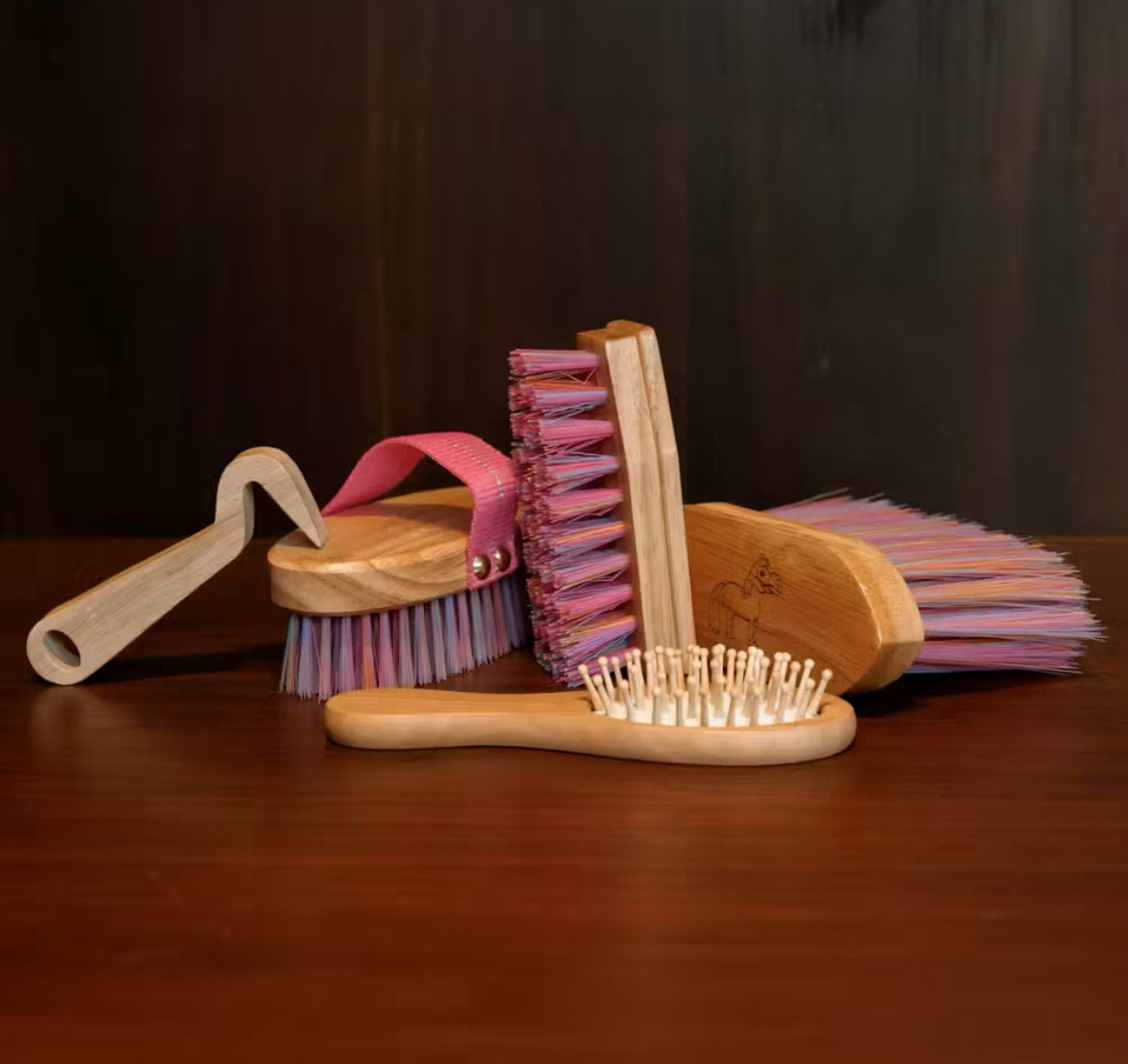Grooming Deluxe Sammy Kids Brush Bag Set - Old Rose