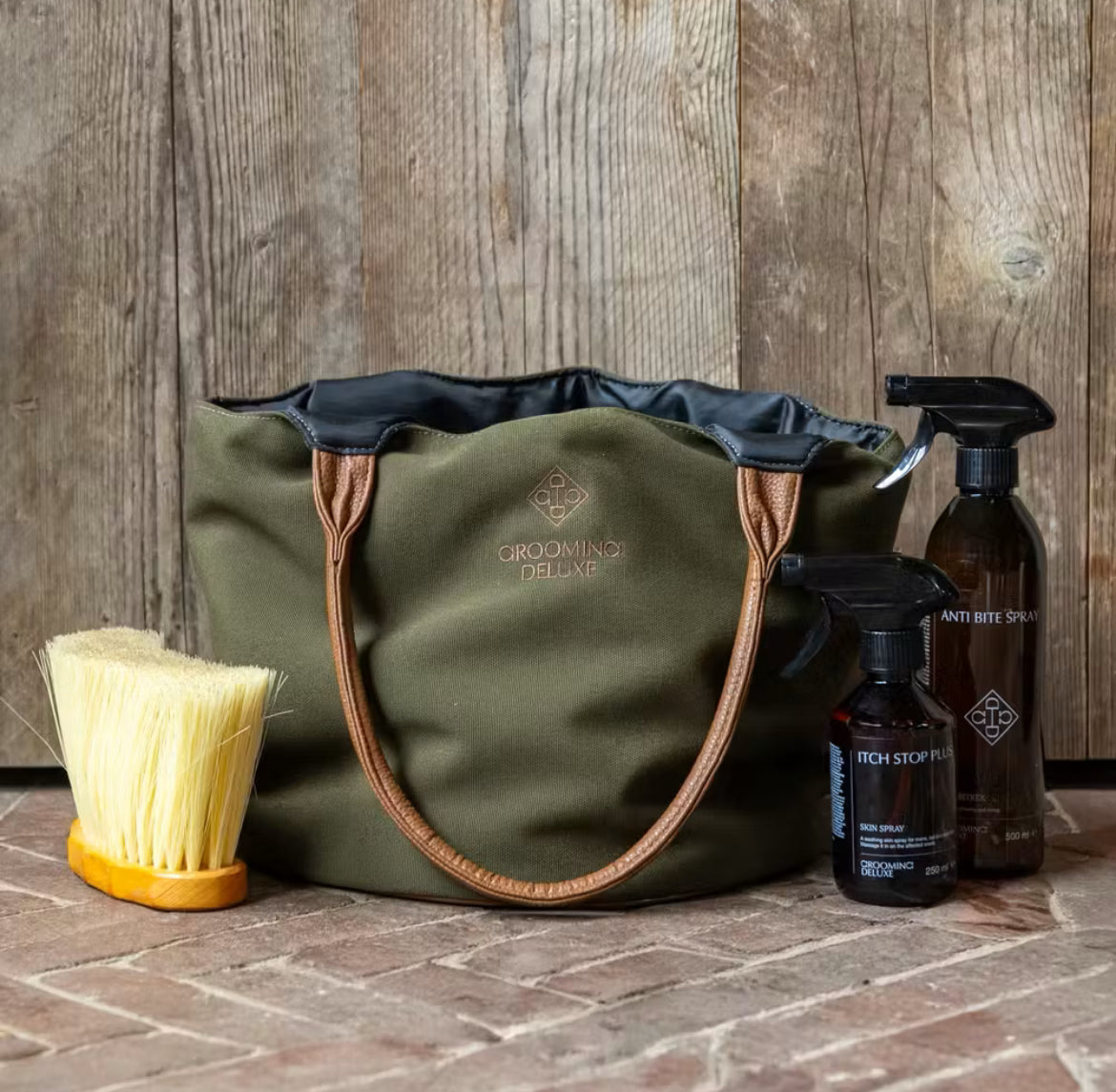 Grooming Deluxe Grooming Bag Canvas- Khaki