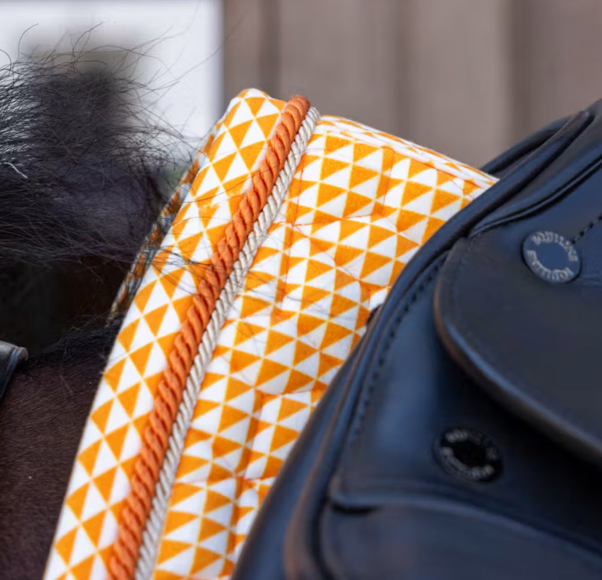 Kentucky Saddle Pad Velvet Printing Dressage - Oransje - Full