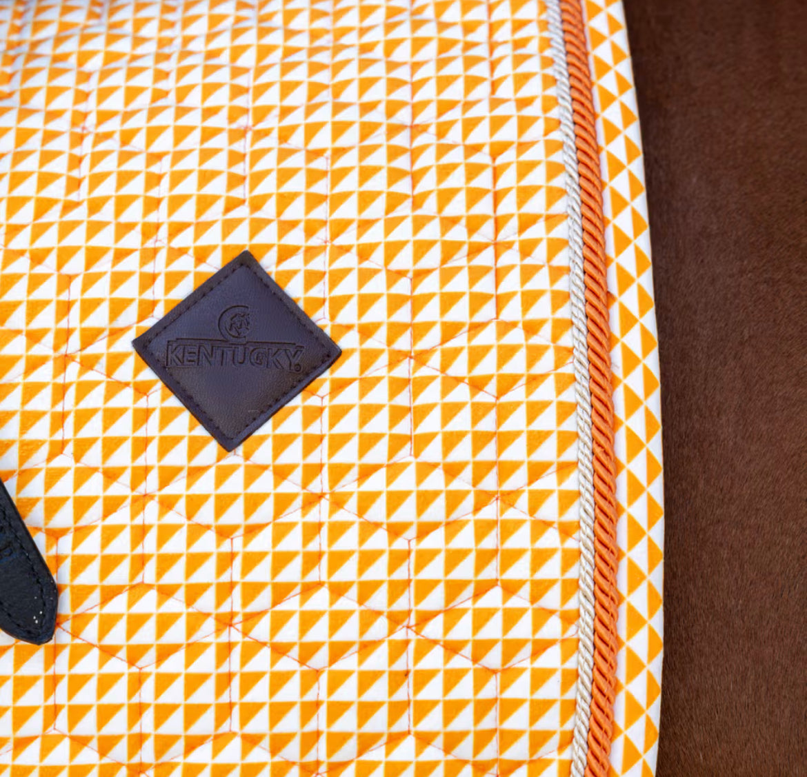 Kentucky Saddle Pad Velvet Printing Dressage - Oransje - Full