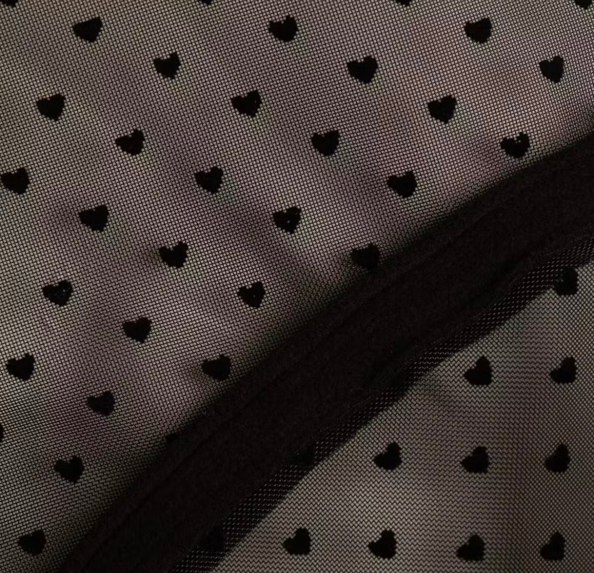 Kentucky Fly Mask Heart w/Ears And Nose Svart